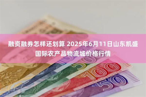 融资融券怎样还划算 2025年6月11日山东凯盛国际农产品物流城价格行情