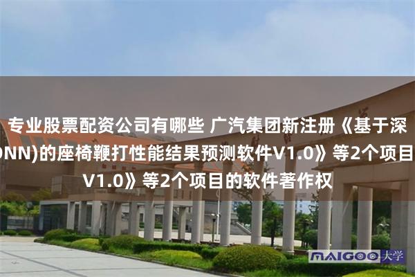 专业股票配资公司有哪些 广汽集团新注册《基于深度神经网络(DNN)的座椅鞭打性能结果预测软件V1.0》等2个项目的软件著作权